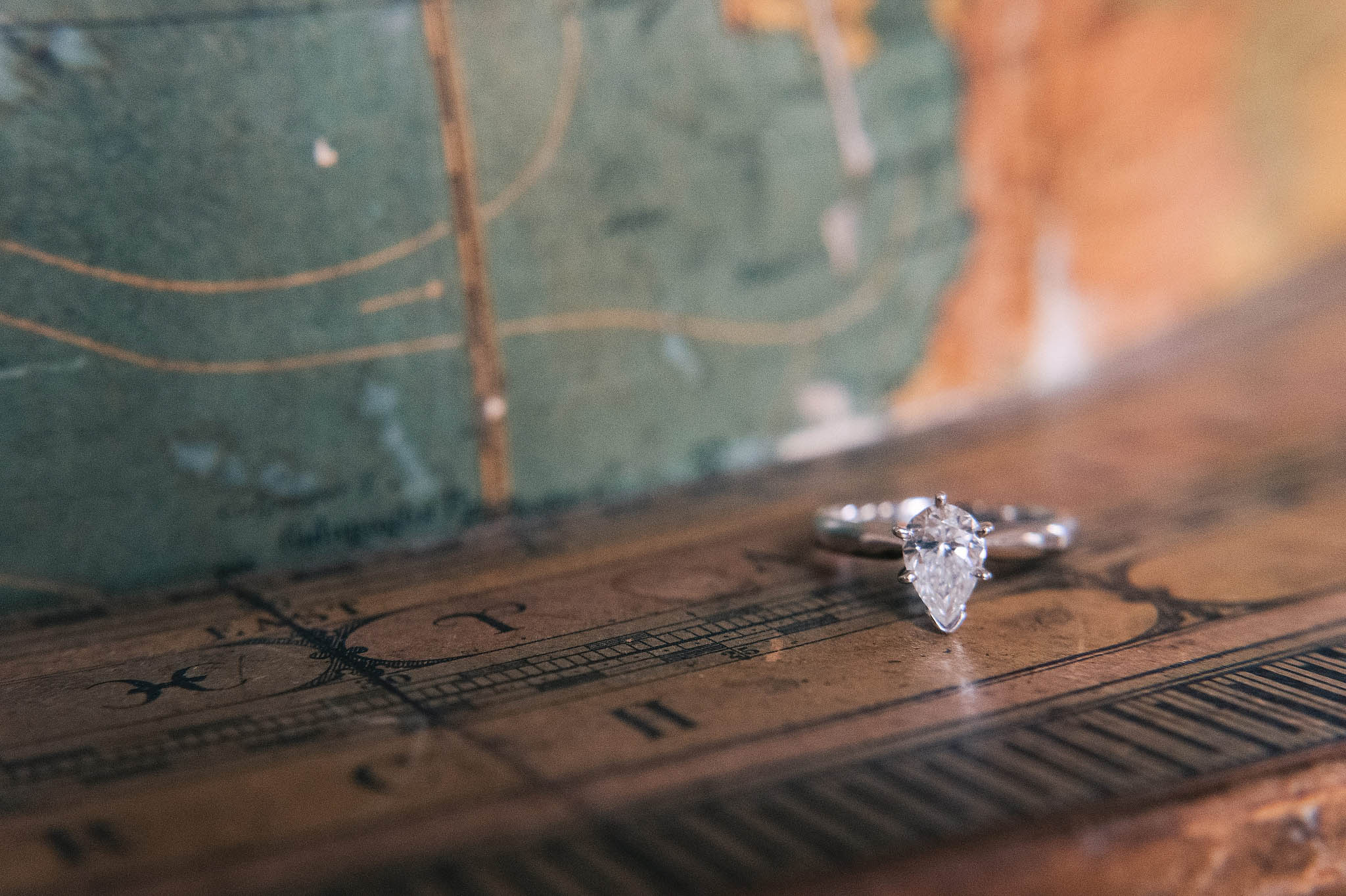 barn wedding, engagement ring