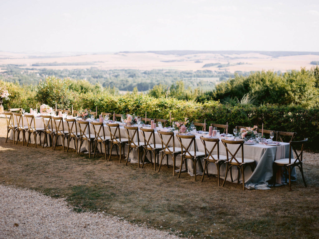 beautiful tablescape at a long weekend wedding