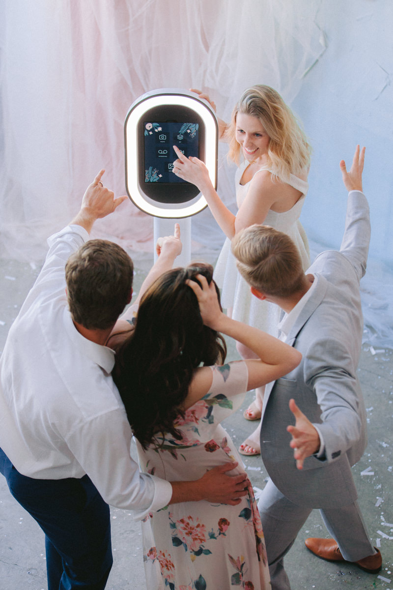 Digital wedding photo booth offered by Jenny Fu Studio at wedding receptions