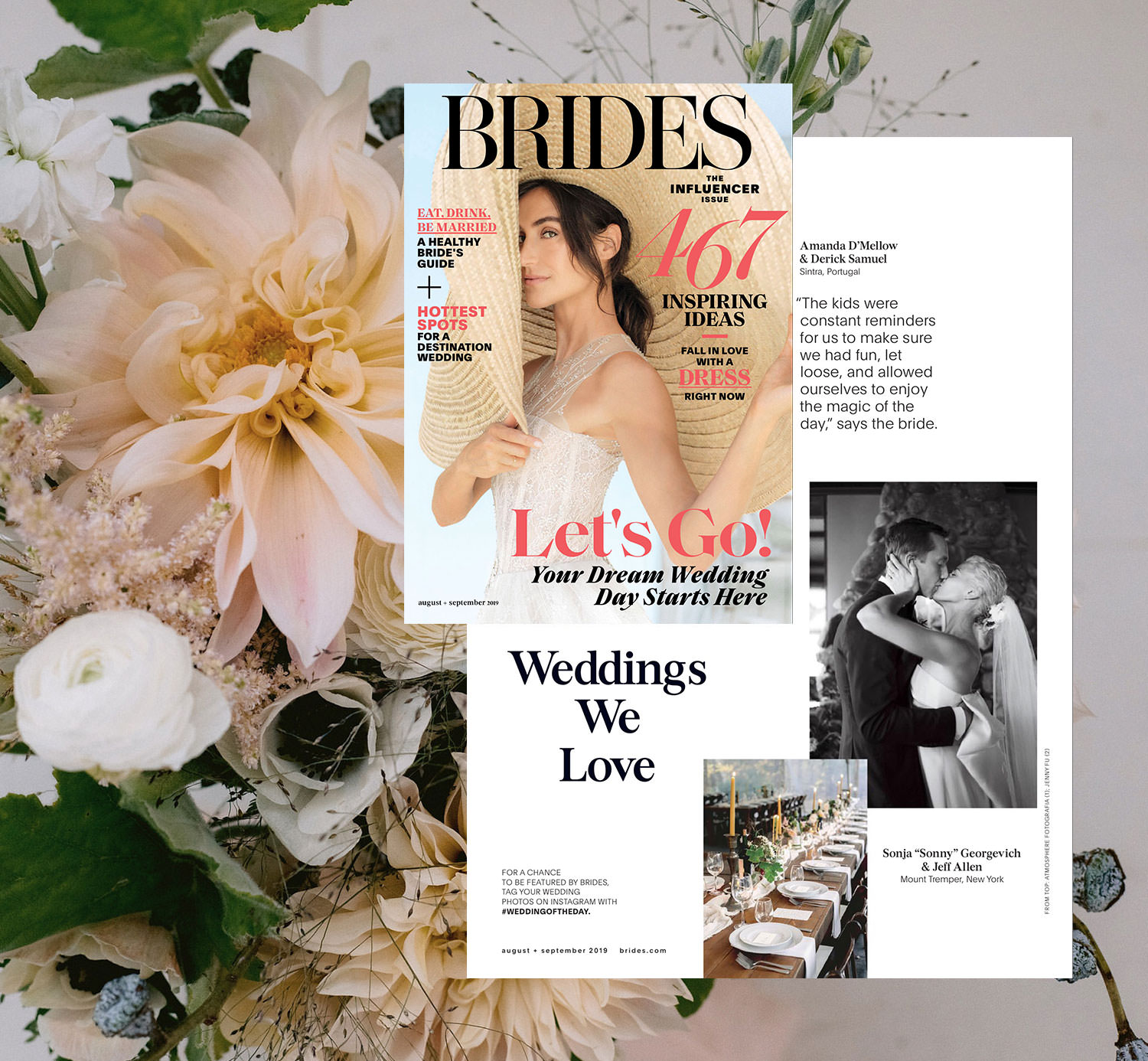Brides Magazine Print Feature Editorial Photojournalistic Documentary New York Wedding Photo Jenny Fu Studio