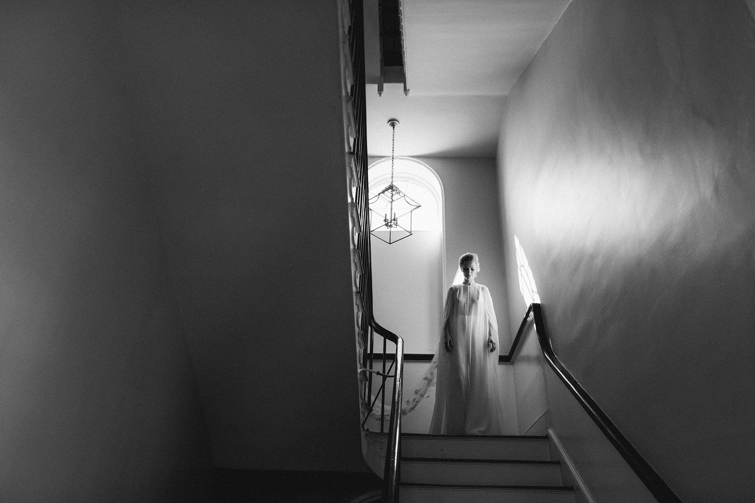 bride walking to wedding ceremony