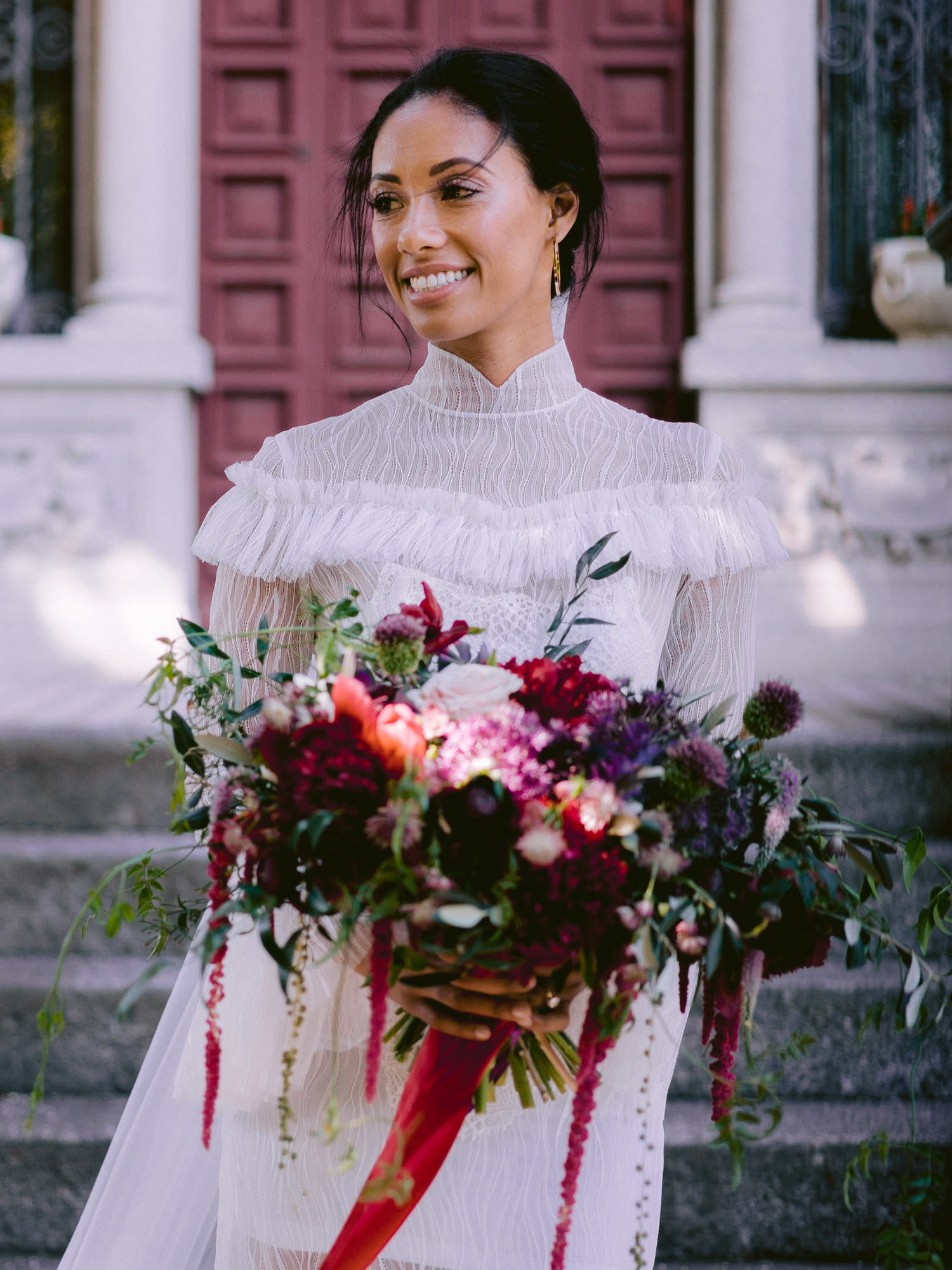 wedding dress, gown, Lake Como, Italy, bride