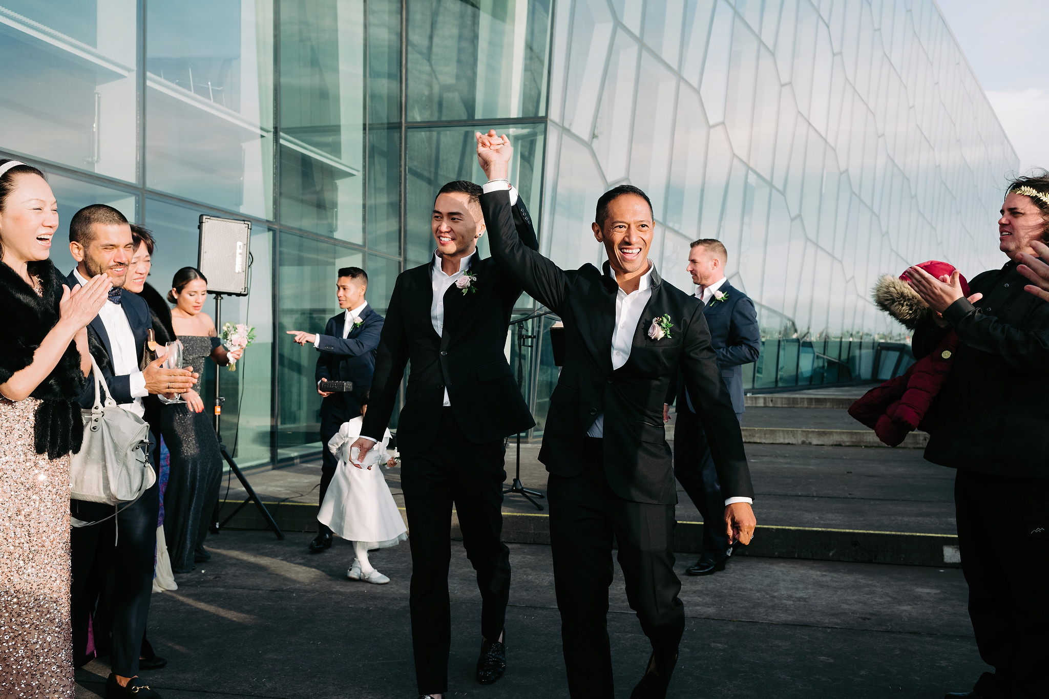 Gay pride in Iceland, husband and husband, just married