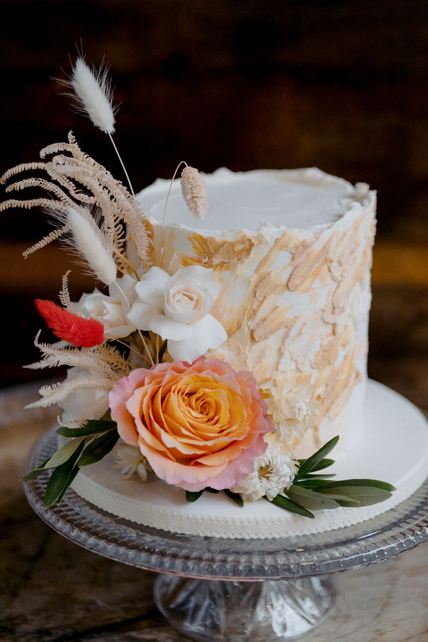 Beautiful wedding cake designed by Pip N Bits in Brooklyn