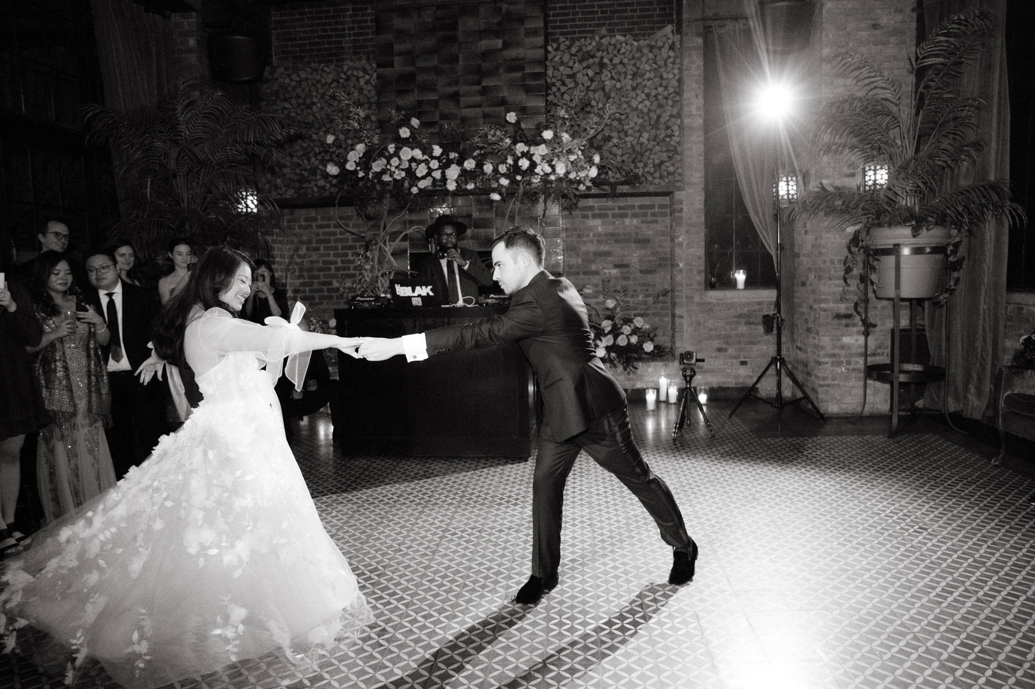 Editorial photo of the couple's first dance. Image by Jenny Fu Studio
