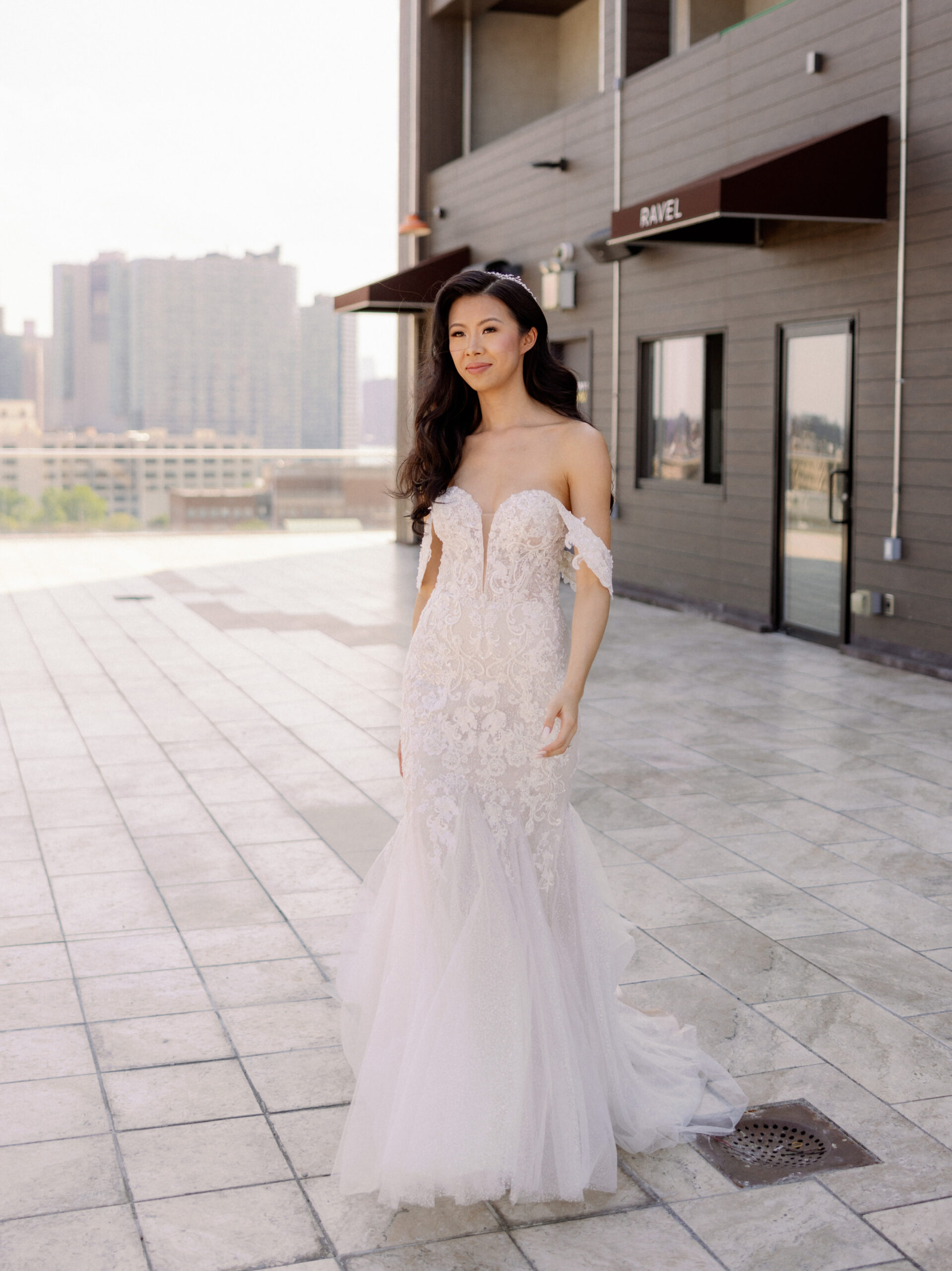 The bride is walking towards her groom. 2023 wedding dress image by Jenny Fu Studio