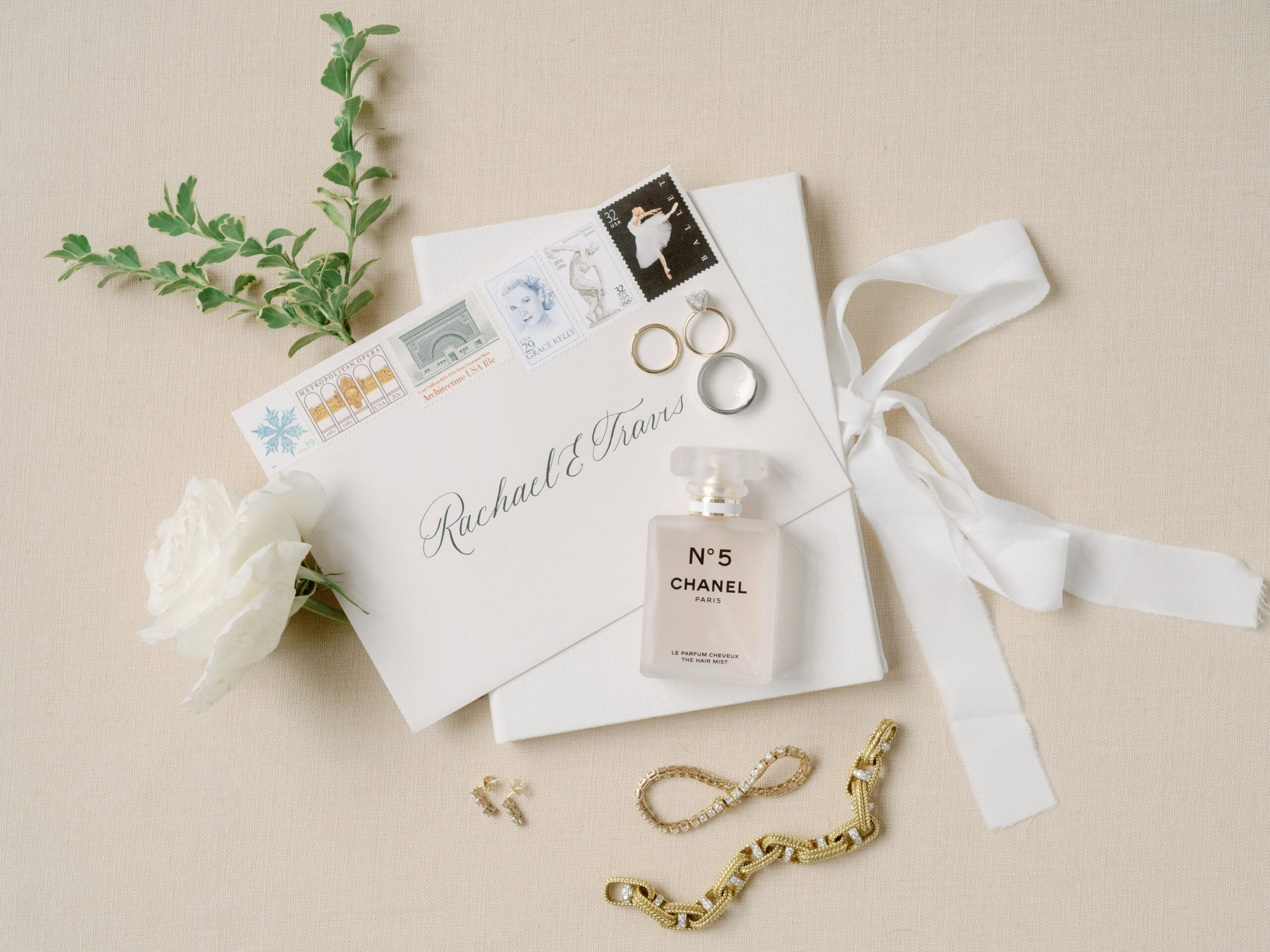 Invitation and accessories for a wedding. Wedding Trends image by Jenny Fu Studio