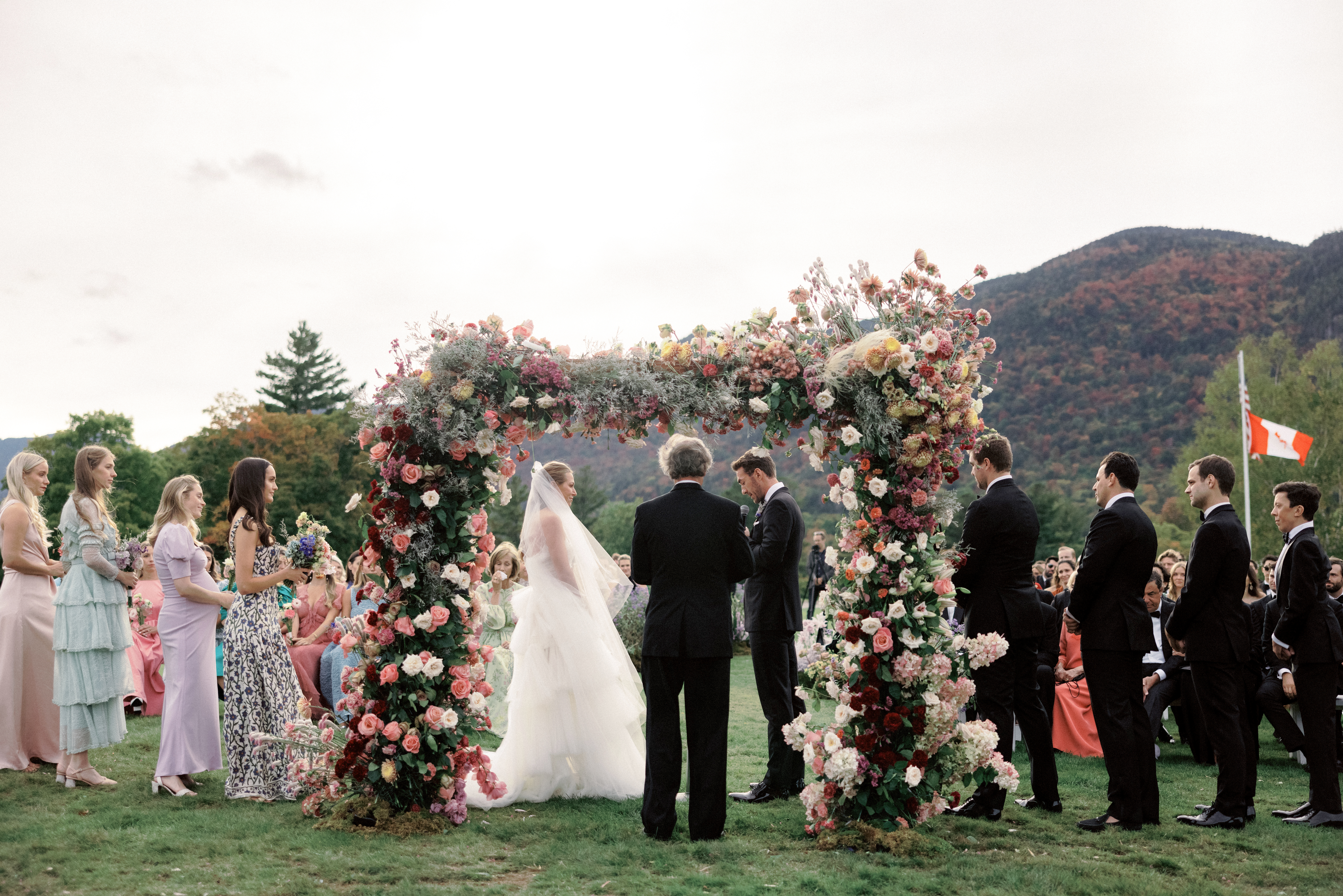 Wedding ceremony in the Adirondack mountains. Upstate New York Wedding image by Jenny Fu Studio