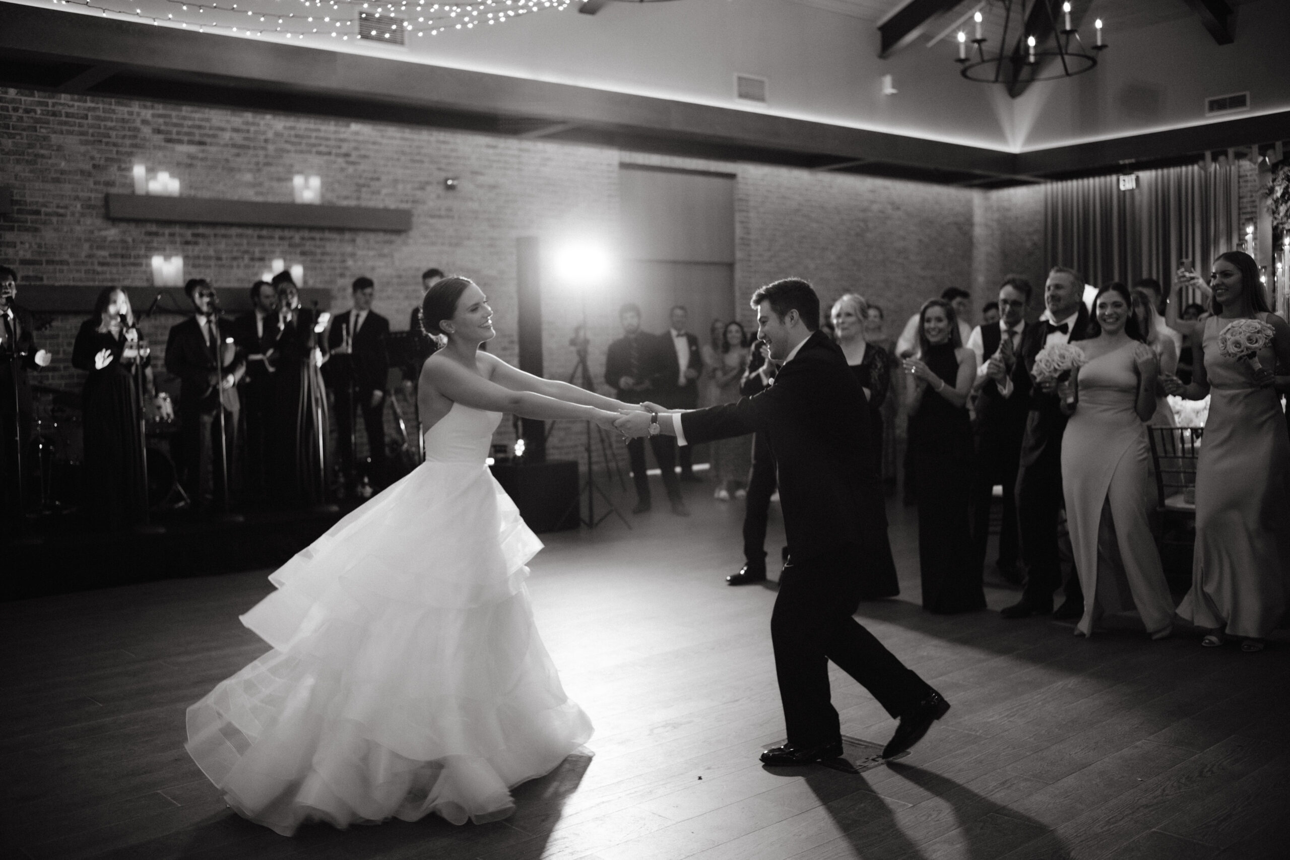 Black and white First Dance image by Jenny Fu Studio