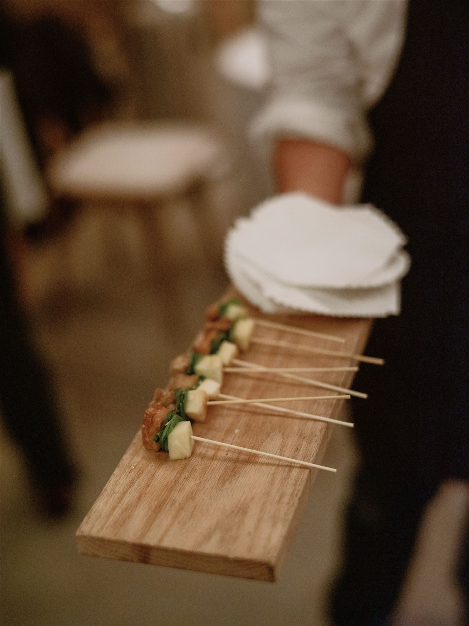 Appetizing finger food for a welcome dinner. Image by Jenny Fu Studio