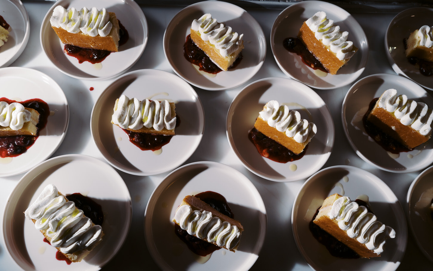 Mini cakes for the newlywed's wedding reception at Celestine, Brooklyn, NYC, captured by Jenny Fu Studio.